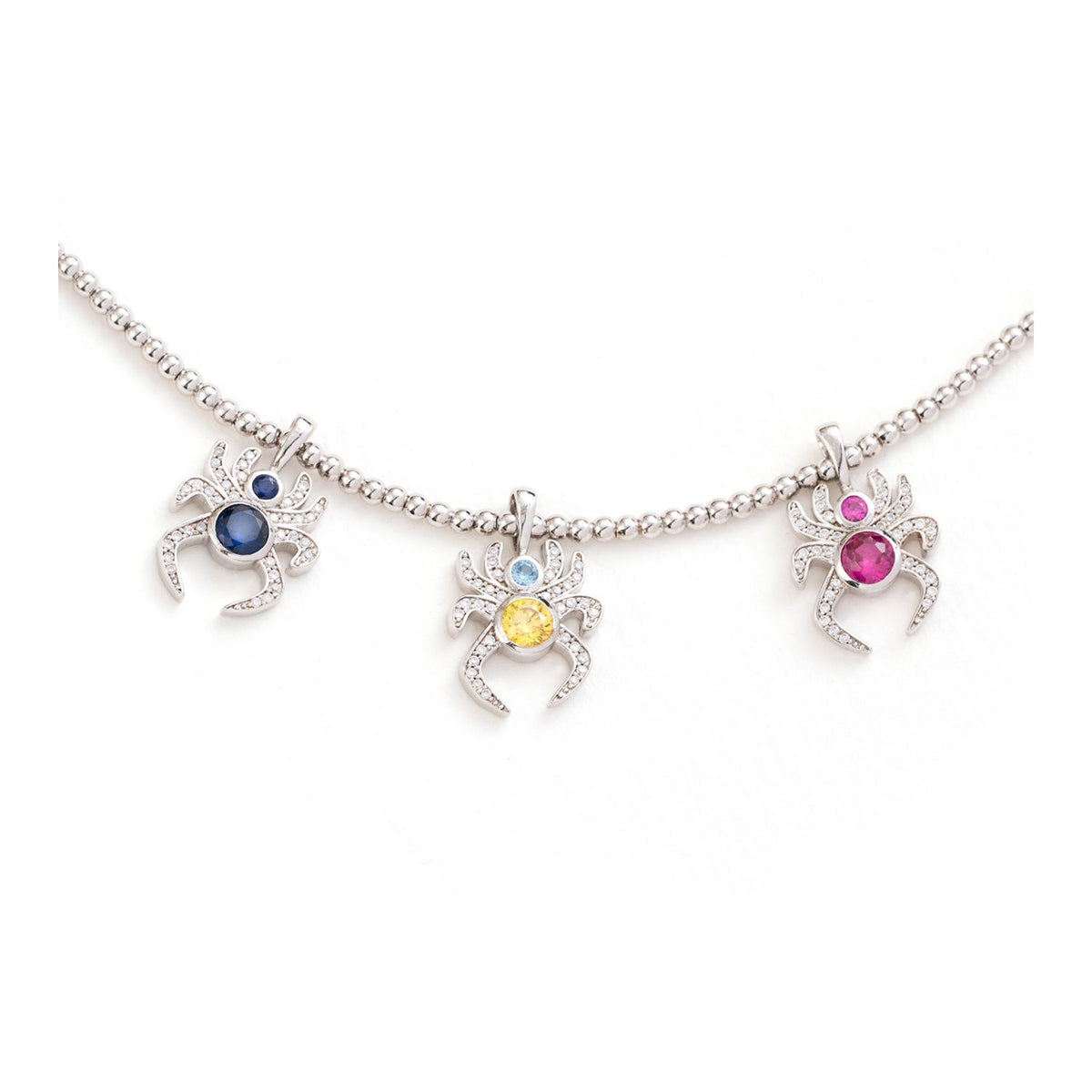 Farfetch Eyefunny diamond spider pendant choker necklace