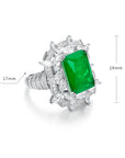 asap rocky vlone green Emerald Cut Ring engagement rare vvs jeweler diamond tyler the creator