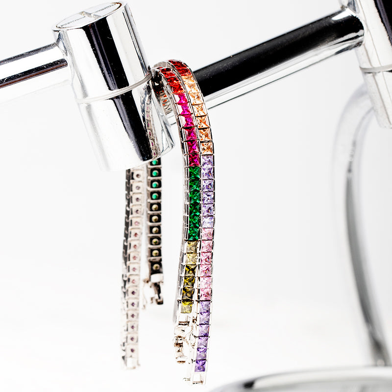 eyefunny princess eternity bracelet EYEFUNNY Ginza Boutique アイファニー 銀座ブティック tennis link Bracelets With Cut Multi-color gemstone Bracelet Silver Jewelry affordable hip hop jewelry ifandco
