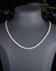 4mm tennis link silver white gold diamond necklace short diamond necklace choker White Gold kylie jenner kardashians fashion nova shein