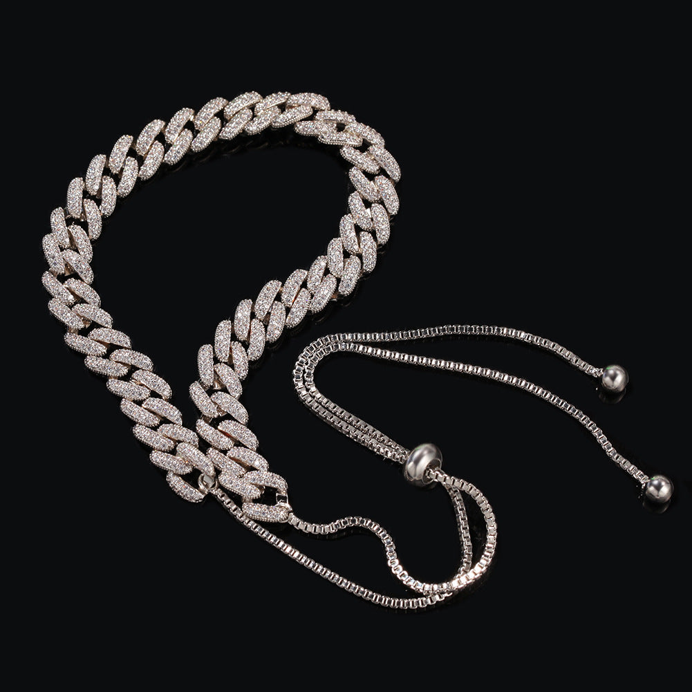 9mm cuban link chain adjustable female cardi b kylie jenner vvs diamond ifandco luxury handbag jewellery