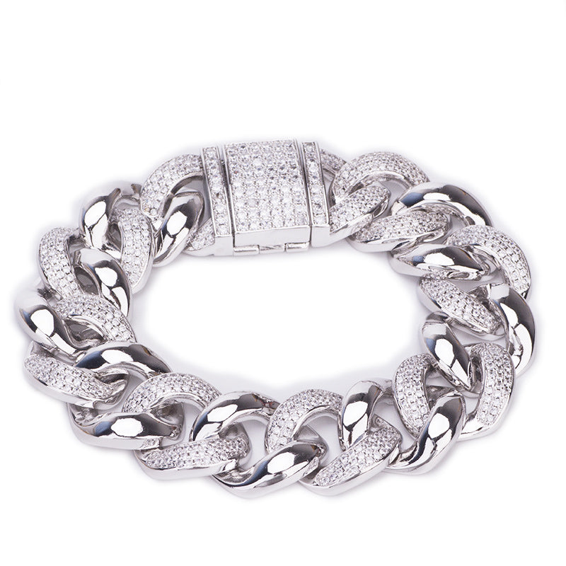 19MM Miami cuban link chain bracelet as seen on LIL UZI VERT special clasp gold vvs diamond