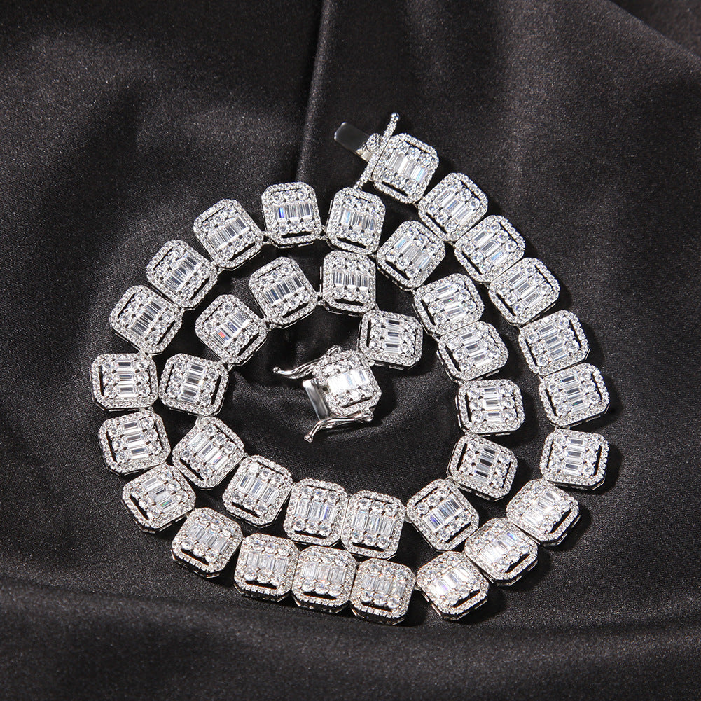 halo iced baguette travis chain canary diamond necklace chain bracelet cheapest asap rocky vlone