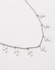 EYEFUNNY cross smiling face pendant necklace chain diamond vvs アイファニー POGGY KIM JONES VIRGIL JBALVIN