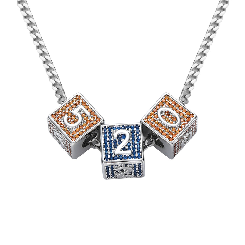 baby block letter number custom necklace chain choker jesus is king kanye west rhude virgil off white