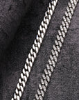 6mm cuban link necklace chain diamond ankle chain hip hop rapper jewelers ifandco cardib megan fashion nova  hip hop jewelry