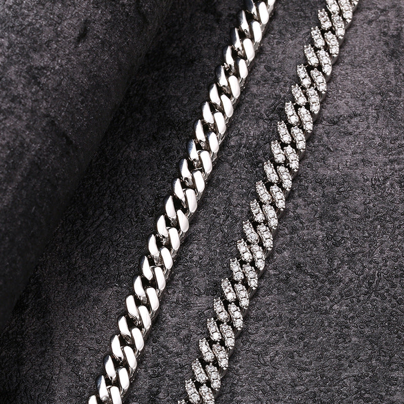 6mm cuban link necklace chain diamond ankle chain hip hop rapper jewelers ifandco cardib megan fashion nova  hip hop jewelry
