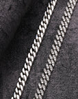 6mm cuban link necklace chain diamond ankle chain hip hop rapper jewelers ifandco cardib megan fashion nova  hip hop jewelry