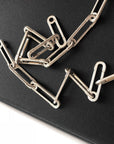 Safety pin pave bracelet - Yellow Gold