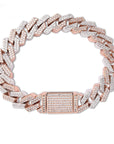 curb cuban link 14mm necklace bracelet chain fully iced custom clasp diamond ifandco