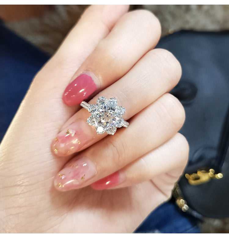Sunflower by Harry Winston, Large Diamond Ring cheap best price engagement rings wedding