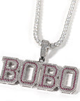 Custom A-Z baguette diamond custom Letters numbers Initial Charm pendant hollywood celebrity jewelers jewelry hip hop diamond necklace chain