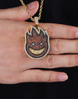 La flame reversed travis scott pendant necklace chain new jewelry kylie jenner astroworld