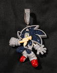 Sonic the Hedgehog Fully Iced diamond Pendant Diamond free necklace chain ifandco