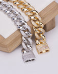 19MM Miami cuban link chain bracelet as seen on LIL UZI VERT special clasp gold vvs diamond