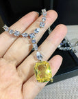 Beyoncé's Tiffany & Co diamond necklace is worth $30 million harpersbazaar.com tiffany yellow diamond necklace beyonce' from The 128-carat yellow diamond was worn by Hepburn during the Breakfast At Tiffany's press tour in 1961, and was seen again on Lady Gaga