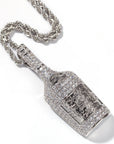 Hennessy dripped bottle pendant necklace chain saweetie my type juice world diamond gold 