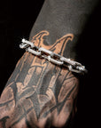 Playboi Carti spiked links necklace cuban link fully iced diamond vvs vlone asap rocky