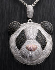 Fully iced Panda diamond pendant necklace chain as seen on Jackson Wang Got7 kpop fans buy panthepack