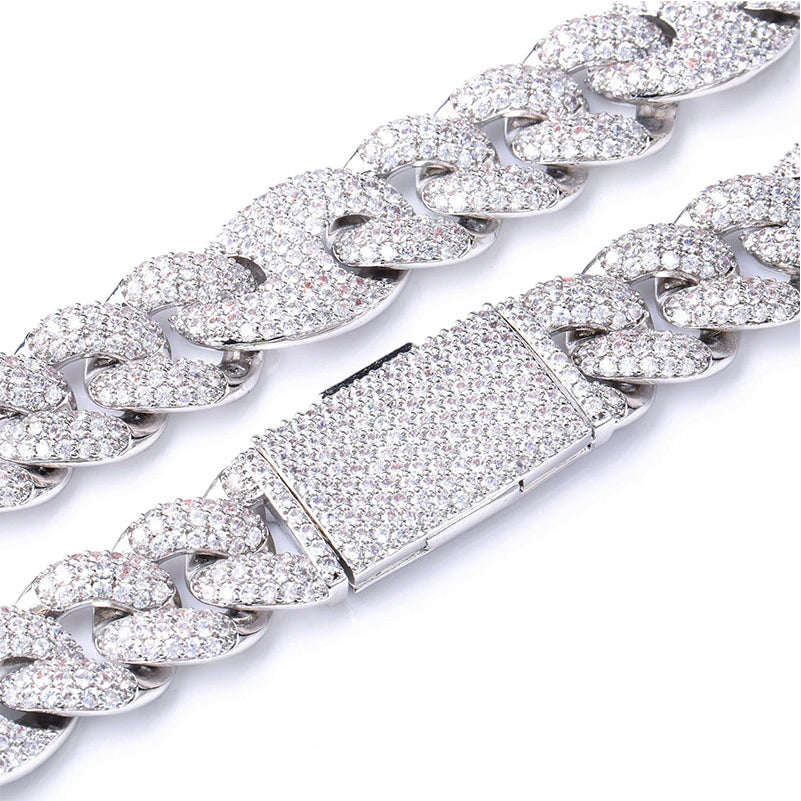 20mm gucci link cuban link combo necklace chain custom clasp diamond shopgld gold