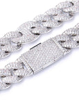 20mm gucci link cuban link combo necklace chain custom clasp diamond shopgld gold