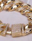 19MM Miami cuban link chain bracelet as seen on LIL UZI VERT special clasp gold vvs diamond