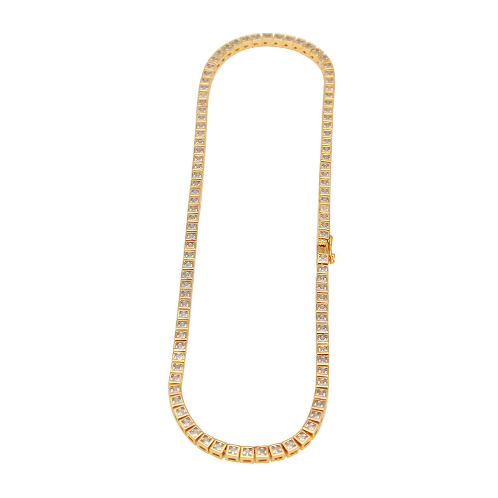 diamond princess cut tennis link diamond necklace choker chain asap rocky travis scott vlone vvs ifadnco