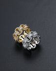 C de cartier ring baguette cc logo vintage diamond baguette ring AP royal oak rolex matching ring watches luxury rare 
