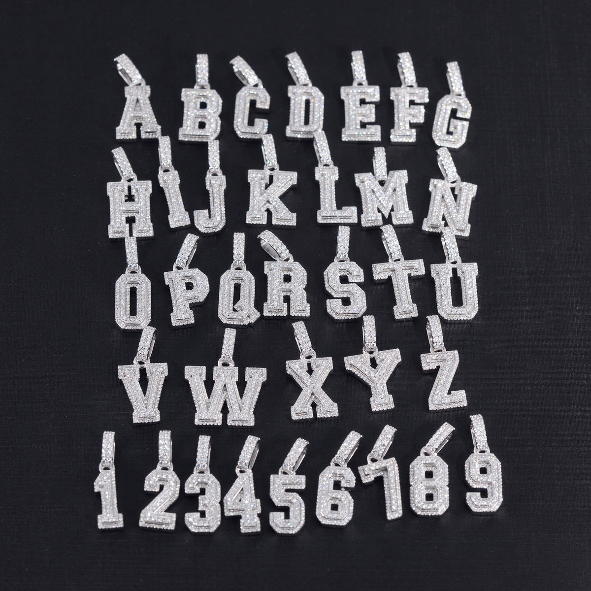 custom alphabet letter bubble nano greg yuna diamond silver white gold celebrity jewelers ifandco