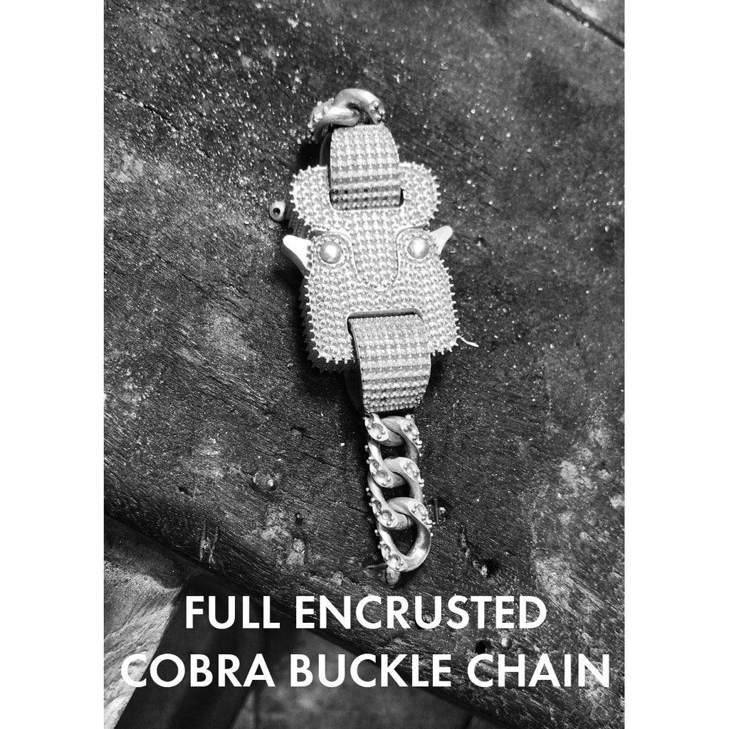 iced encrusted cobra buckle cuban links chain necklace ALYX hero ASAP ROCKY KANYE WEST KID CUDI TRAVIS SCOTT