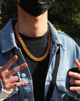 louis vuitton virgil off white inspired alike enamel cuban link necklace chain