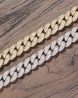 14mm rounded bubble cuban links necklace/bracelet chain 3D diamons vvs ifandco shopgld