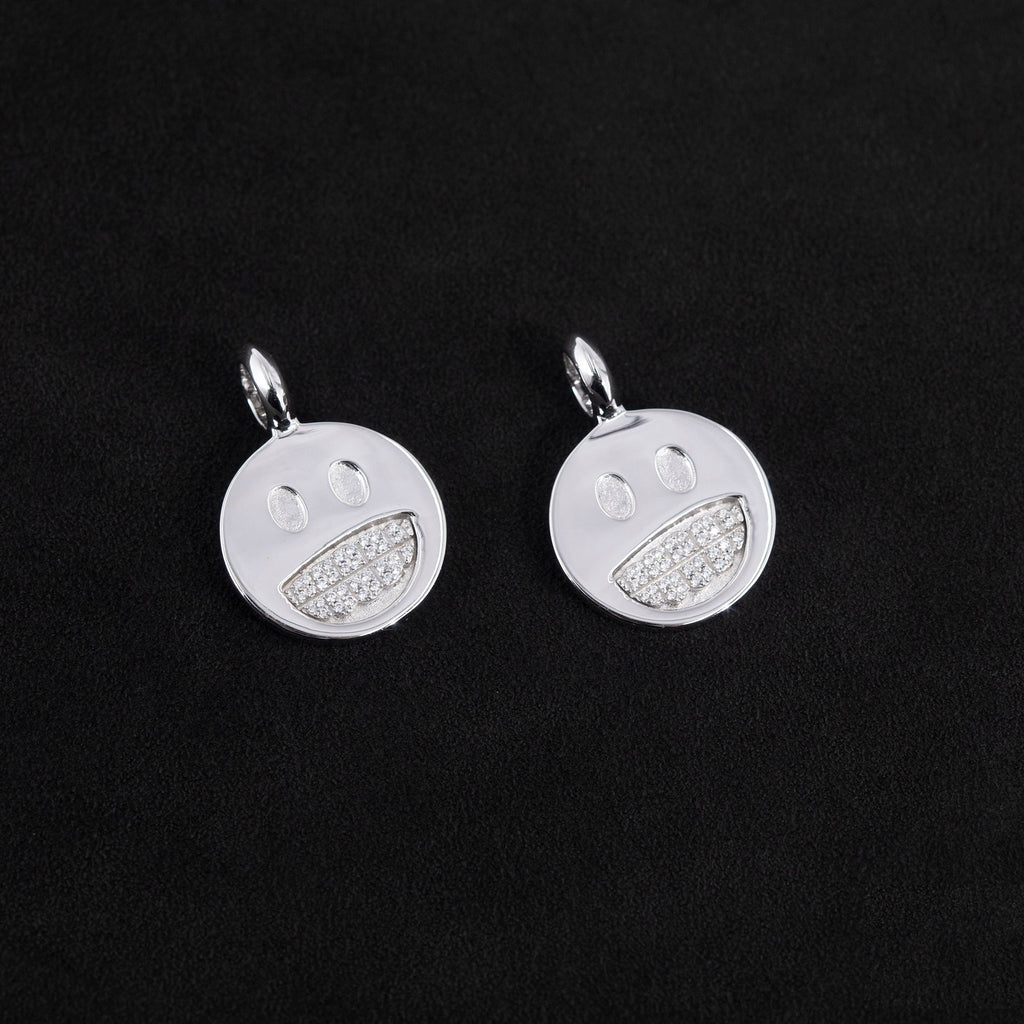 smiley #hiphop #grillz - Smiley Face With Grillz diamond silver charm pendant necklace chain ifandco