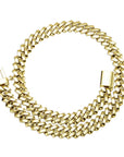 solid special clasp 18mm curb cuban link chain necklace bracelet yellow gold white gold solid silver 925 sterling vermeil