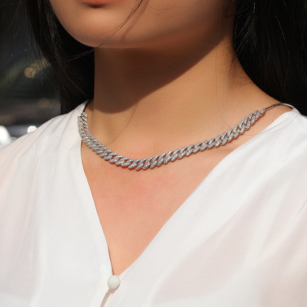 9mm cuban link chain adjustable female cardi b kylie jenner vvs diamond ifandco luxury handbag jewellery