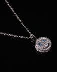 eyefunny smiling face thunder pendant necklace chain diamond jbalvin kim jones clot virgil offwhite
