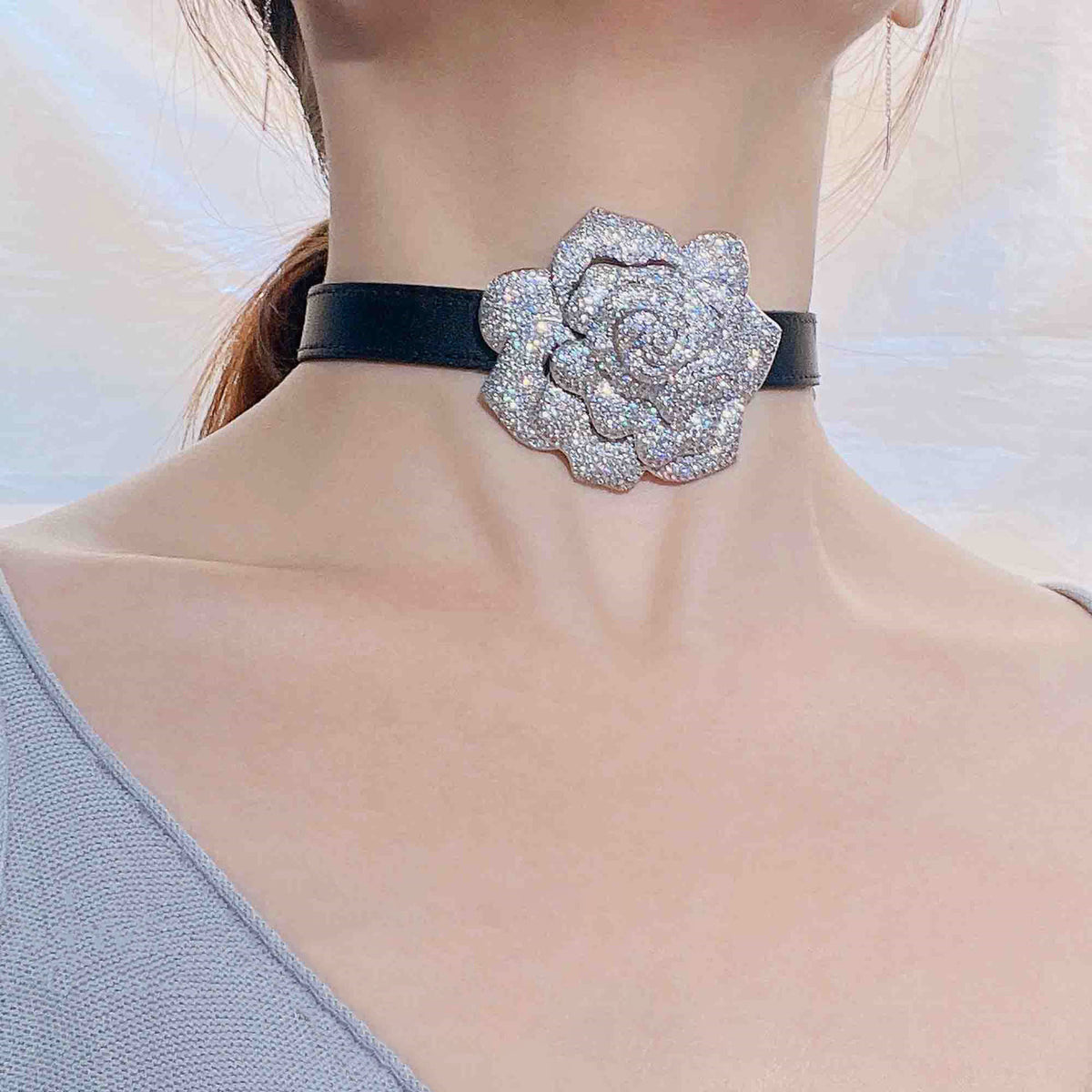 Piaget rose diamond bangle bracelet watch leather strap diamonds