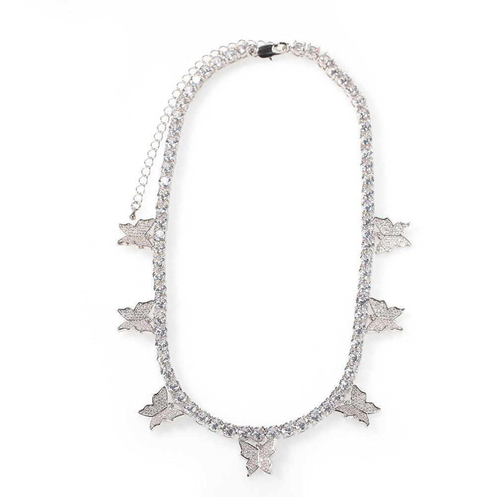 butterfly tennis link chain choker kylie jenner stormi diamond vvs custom jewelers