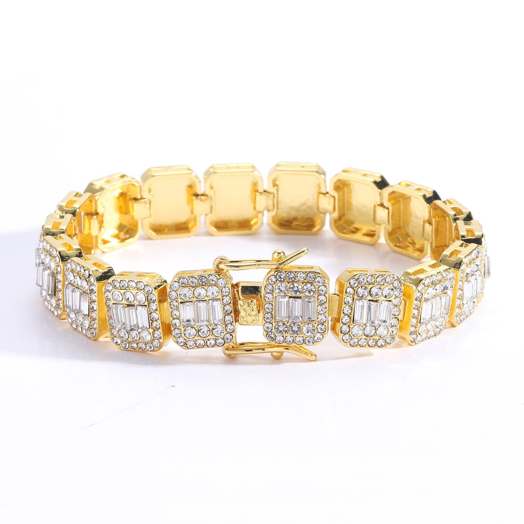 baguette diamond round stone tennis links bracelet necklace chain white gold yellow gold baller rappers nba hip hop jewelry buy shopping free shipping
