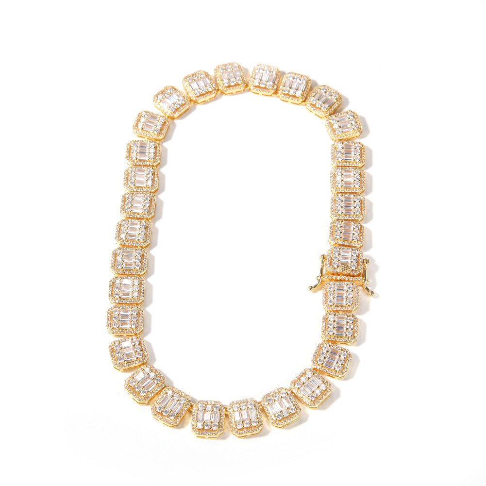 halo iced baguette travis chain canary diamond necklace chain bracelet cheapest asap rocky vlone