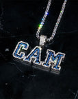 Custom A-Z baguette diamond custom Letters numbers Initial Charm pendant hollywood celebrity jewelers jewelry hip hop diamond necklace chain