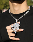 Sonic the Hedgehog Fully Iced diamond Pendant Diamond free necklace chain ifandco