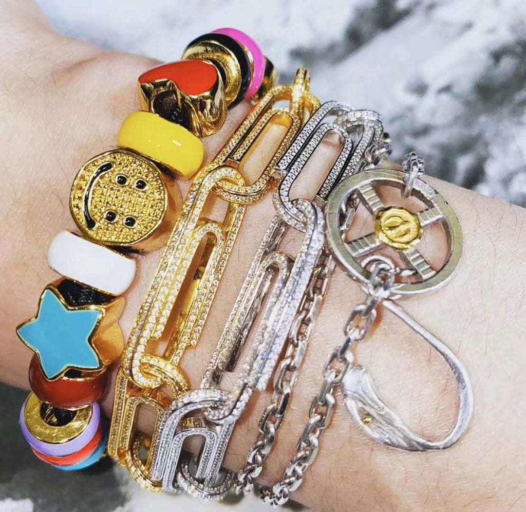 Nigo Smiley Face Bangle Bracelet