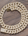 14mm rounded bubble cuban links necklace/bracelet chain 3D diamons vvs ifandco shopgld
