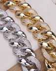 19MM Miami cuban link chain bracelet as seen on LIL UZI VERT special clasp gold vvs diamond