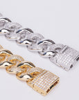 19MM Miami cuban link chain bracelet as seen on LIL UZI VERT special clasp gold vvs diamond