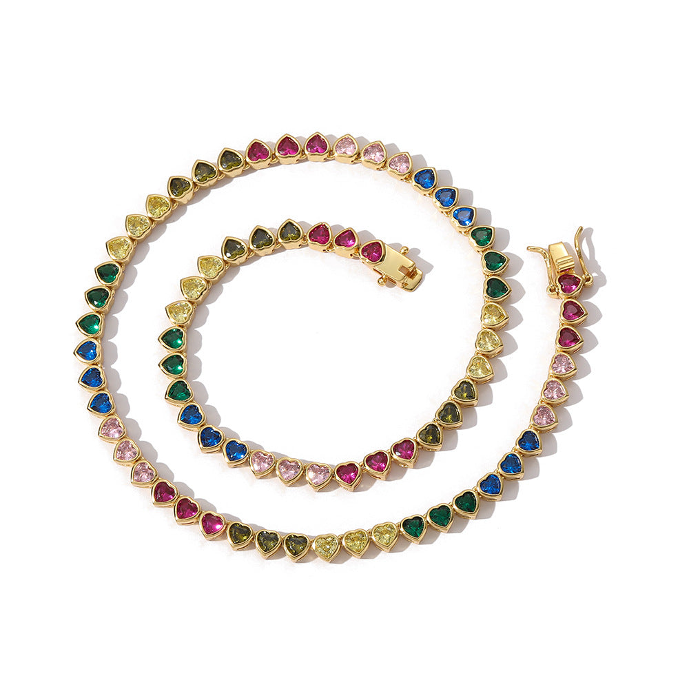 Harry Winston heart gemstone diamond tennis link rainbow multicolored frank ocean kandi man blonded instagram flower bracelet diamond rave bracelet daisy Homer Drake Kanye West