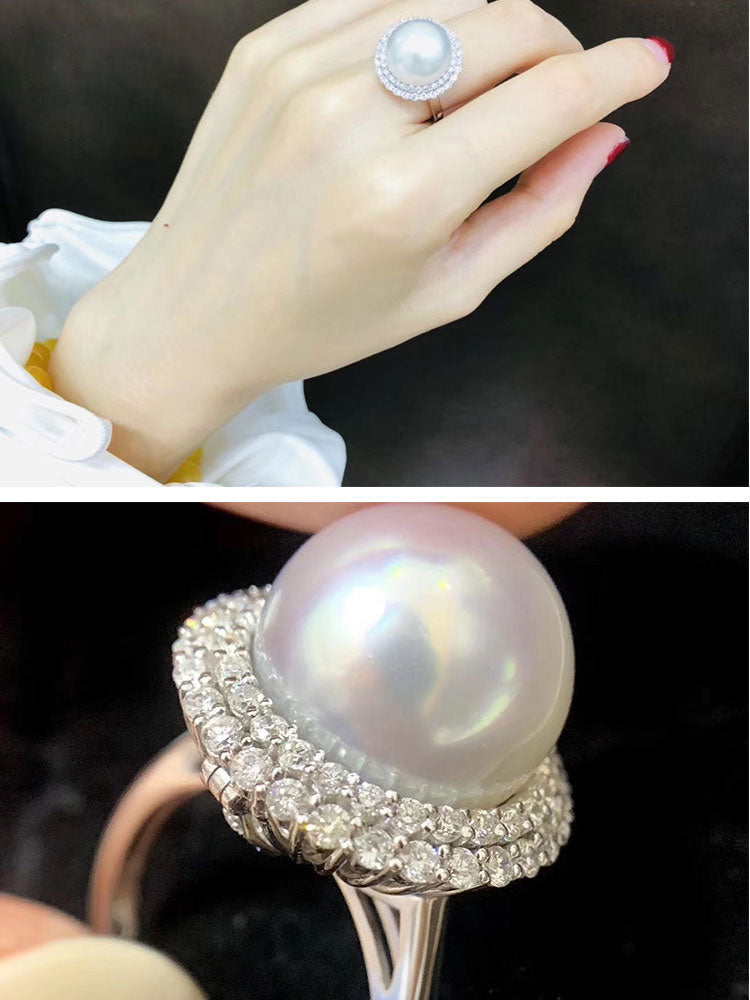 asap rocky pearl ring diamond custom chain jewelery free matching chain