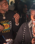 Asap Rocky pearl necklace with beads vlone playboi carti jeweler diamond gold