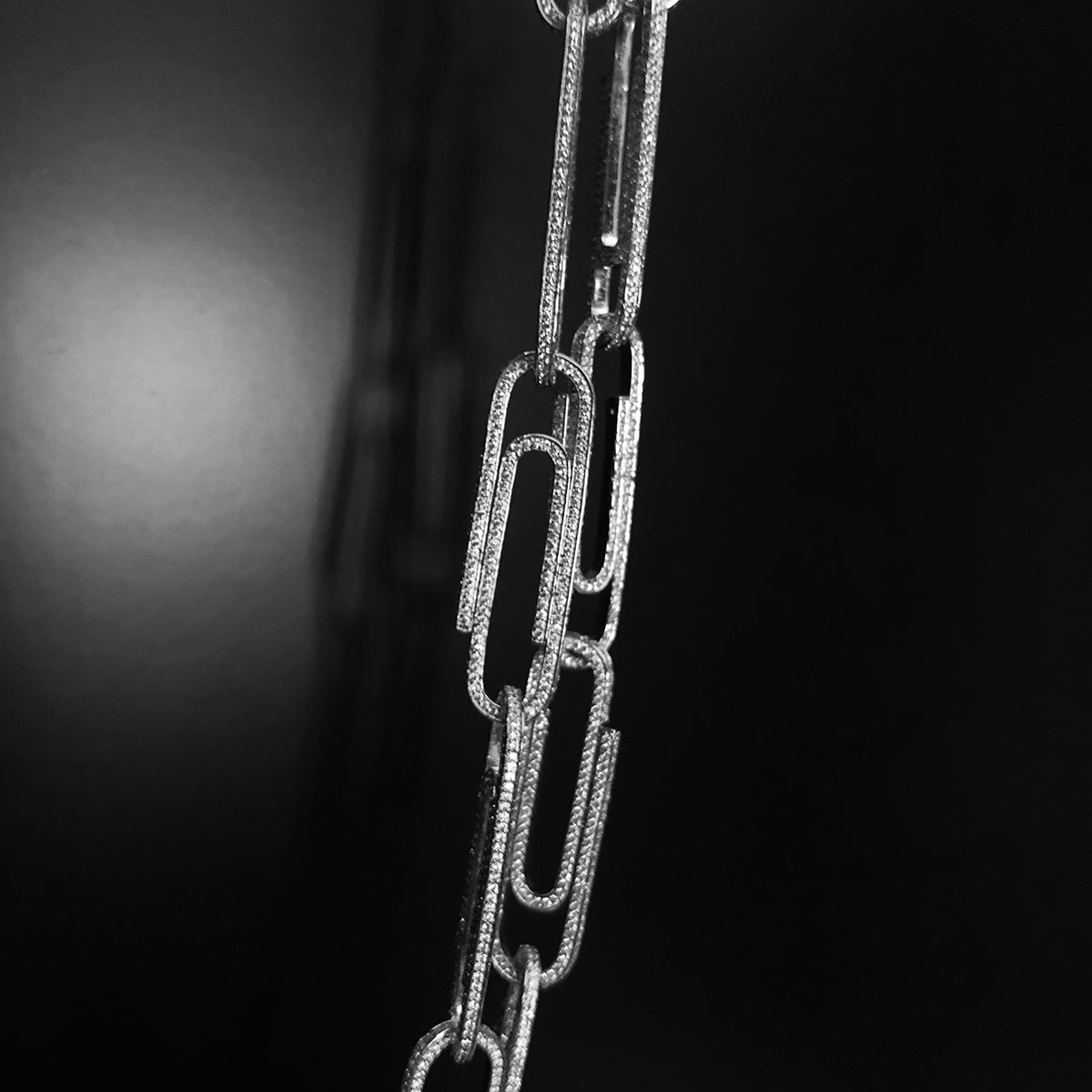 paper clip links jacob &amp; co virgil abloh offwhite alike necklace chain link diamond travis scott silver white gold buy
